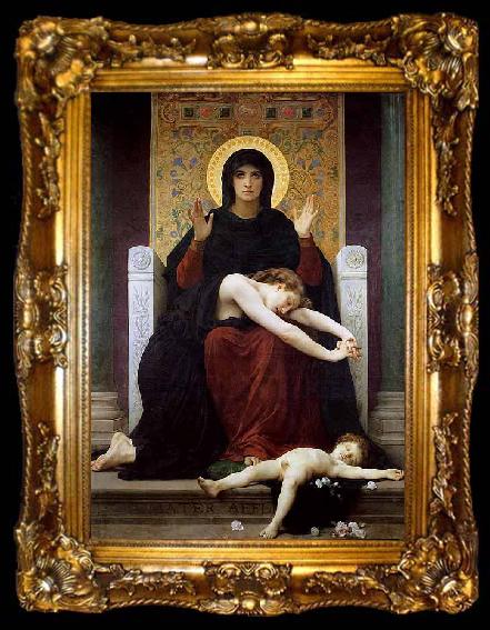 framed  William-Adolphe Bouguereau The Virgin of Consolation, ta009-2